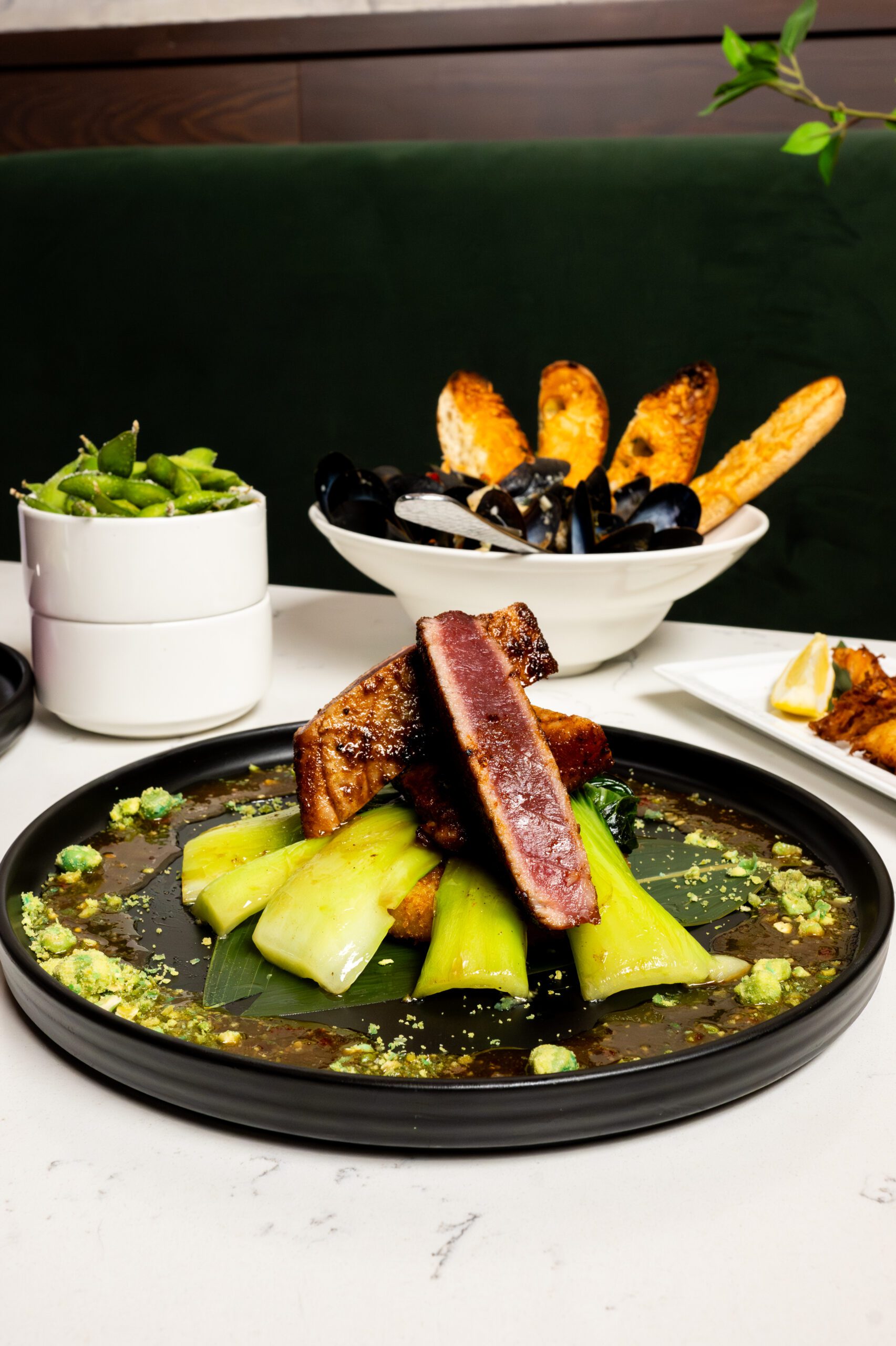 Ahi Tuna, Mussels, Edamame